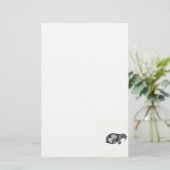 ヴィンテージのセイウチのスケッチのデザインのイメージのスケッチ 便箋 (スタンド正面)