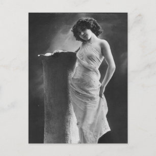 ヴィンテージのセクシーなビクトリア時代の少女写真 ポストカード