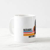 ヴィンテージのセコイア国立公園のレトロのセコイア木 コーヒーマグカップ (正面左)