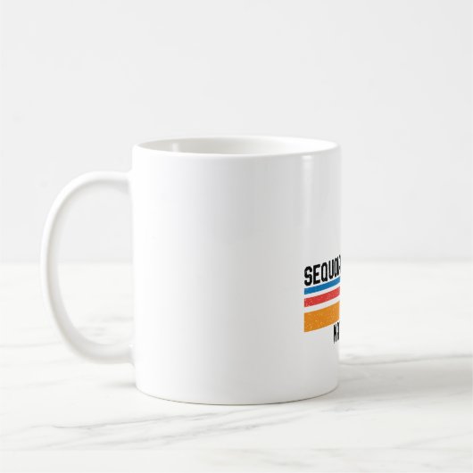 ヴィンテージのセコイア国立公園のレトロのセコイア木 コーヒーマグカップ (左)