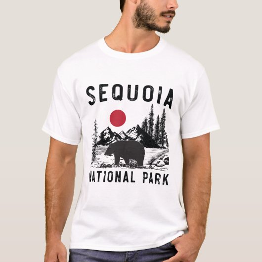ヴィンテージのセコイア国立公園カリフォルニアくま Tシャツ (正面)