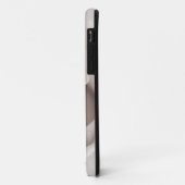 ヴィンテージのセピア色の白い及びクリーム色のばら色の背景のカスタム Case-Mate iPhoneケース (裏面/左)