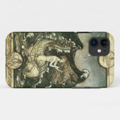 ヴィンテージのセピア色の調子の人魚の海のプリント Case-Mate iPhoneケース (裏面(横))