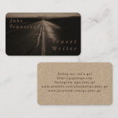 ヴィンテージのセピア色旅行 名刺 (正面/裏面)