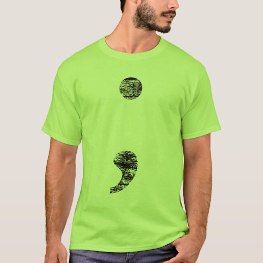 ヴィンテージのセミコロンのワイシャツ Tシャツ (正面)