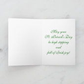 ヴィンテージのセントパトリックの日のダンサーの挨拶状 カード (内部)