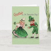 ヴィンテージのセントパトリックの日の挨拶状 カード (正面)