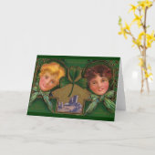 ヴィンテージのセントパトリックの日 カード (黄色い花)