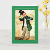 ヴィンテージのセントパトリックの日 カード (黄色い花)