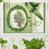 ヴィンテージのセントパトリックの日 キッチンタオル (折り畳み)