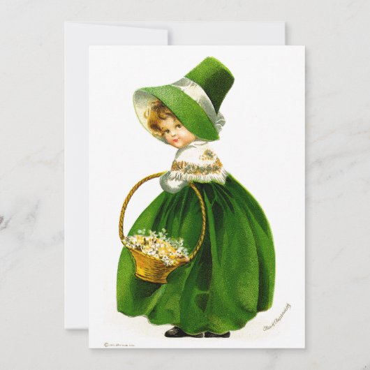 ヴィンテージのセントパトリックデー 招待状 (裏面)