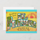 ヴィンテージのセントピーターズバーグ フロリダ州 ポストカード (正面/裏面)