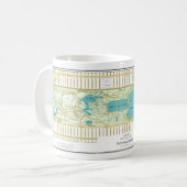 ヴィンテージのセントラル・パークNYガイドの地図 コーヒーマグカップ (正面左)