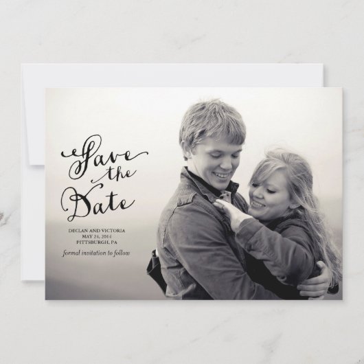 ヴィンテージのセーブ・ザ・デート案内 セーブザデート (正面)