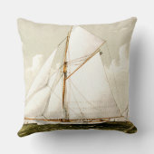 ヴィンテージのセーリングボート クッション (裏面)