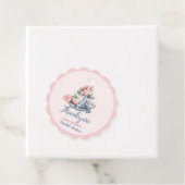 ヴィンテージのソフトピンクの花の ブライダルティーパーティー フェイバータグ (インサイチュ)