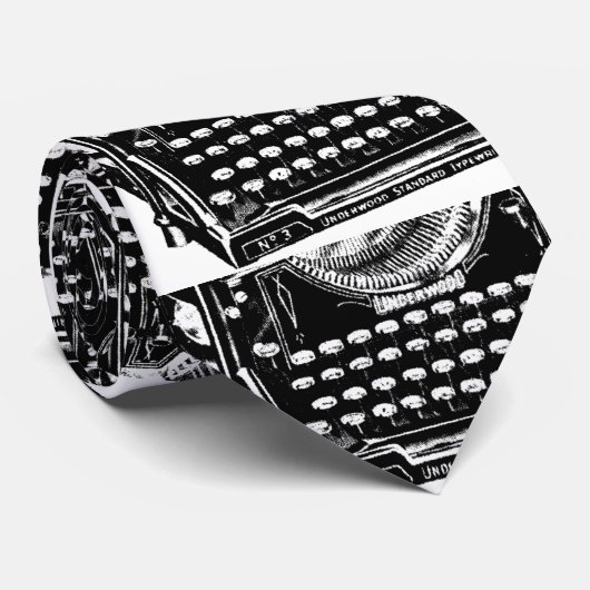 ヴィンテージのタイプライターのイラストレーション ネクタイ (ロール)