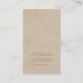 ヴィンテージのタイプライターのカッコいいの青いレトロのモダンなシンプル 名刺 (裏面)