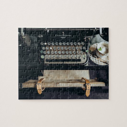 ヴィンテージのタイプライターのパズル ジグソーパズル (横)