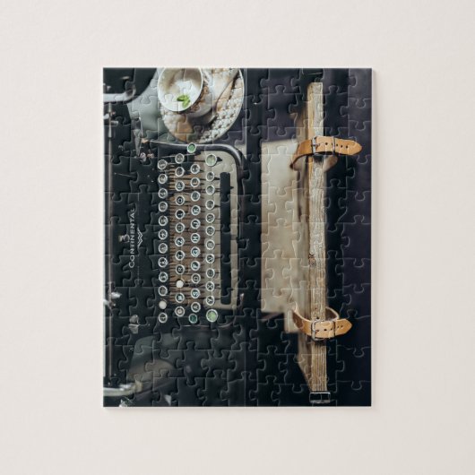 ヴィンテージのタイプライターのパズル ジグソーパズル (縦)