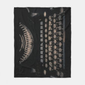 ヴィンテージのタイプライターのフリースブランケット フリースブランケット (正面)