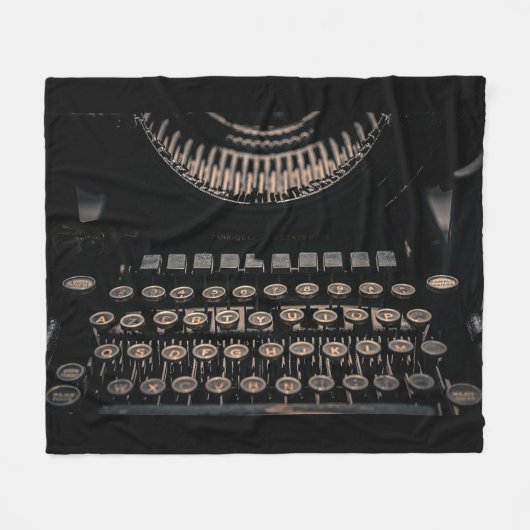 ヴィンテージのタイプライターのフリースブランケット フリースブランケット (正面(横))