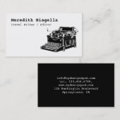 ヴィンテージのタイプライターの作家の名刺 名刺 (正面/裏面)