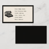 ヴィンテージのタイプライターの名刺 名刺 (正面/裏面)