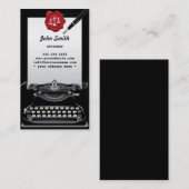 ヴィンテージのタイプライターの弁護士の名刺 名刺 (正面/裏面)