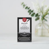 ヴィンテージのタイプライターの弁護士の名刺 名刺 (スタンド正面)