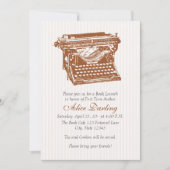 ヴィンテージのタイプライターの招待状 招待状 (正面)