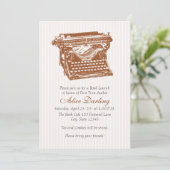 ヴィンテージのタイプライターの招待状 招待状 (スタンド正面)