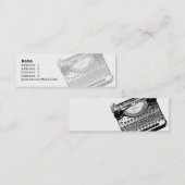 ヴィンテージのタイプライターの細いプロフィールカード スキニー名刺 (正面/裏面)