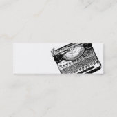ヴィンテージのタイプライターの細いプロフィールカード スキニー名刺 (裏面)