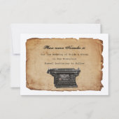 ヴィンテージのタイプライターの羊皮紙の保存日付 セーブザデート (正面)