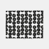 ヴィンテージのタイプライターの鍵パターン|作家 フリースブランケット (正面(横))