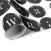 ヴィンテージのタイプライターの鍵パターン|作家 ラッピングペーパー (ロールコーナー)