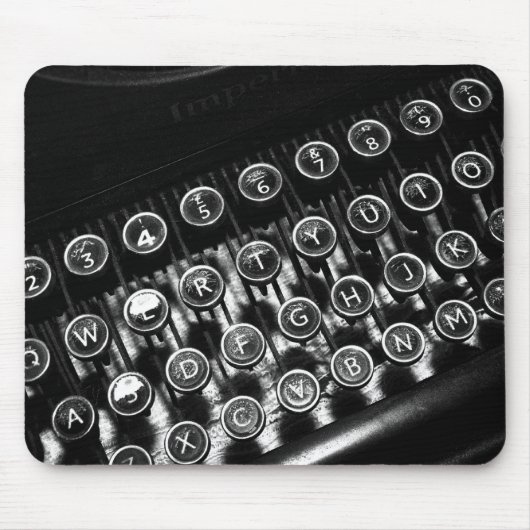 ヴィンテージのタイプライター マウスパッド (正面)