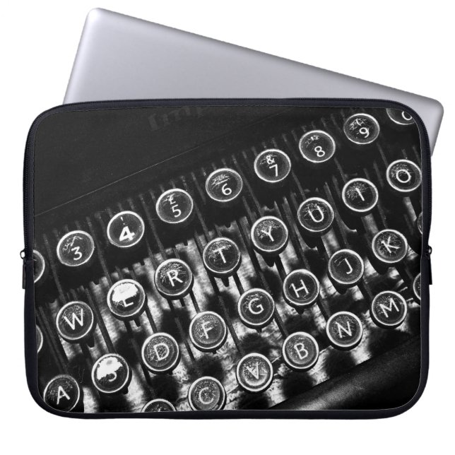 ヴィンテージのタイプライター ラップトップスリーブ (正面)