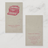 ヴィンテージのタイプライター 名刺 (正面/裏面)