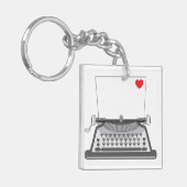 ヴィンテージのタイプライターKeychain キーホルダー (正面左)
