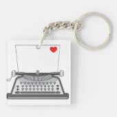 ヴィンテージのタイプライターKeychain キーホルダー (裏面)