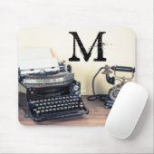ヴィンテージのタイプ作家のモノグラムのイニシャルのマウスパッド マウスパッド (マウス)
