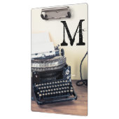 ヴィンテージのタイプ作家のモノグラムのイニシャルの用箋挟 クリップボード (左)