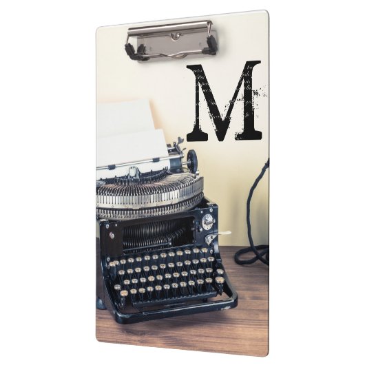 ヴィンテージのタイプ作家のモノグラムのイニシャルの用箋挟 クリップボード (左)