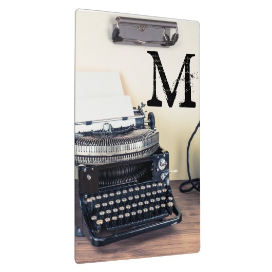 ヴィンテージのタイプ作家のモノグラムのイニシャルの用箋挟 クリップボード (右)