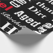 ヴィンテージのタイポグラフィのマイル標石の誕生日 ラッピングペーパー (角)