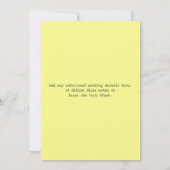 ヴィンテージのタイポグラフィの黒板の結婚式の招待4 招待状 (裏面)