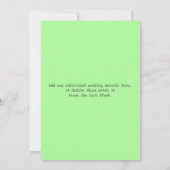 ヴィンテージのタイポグラフィの黒板の結婚式の招待5 招待状 (裏面)