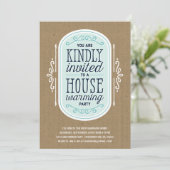 ヴィンテージのタイポグラフィ|の引っ越し祝いパーティーPary 招待状 (スタンド正面)